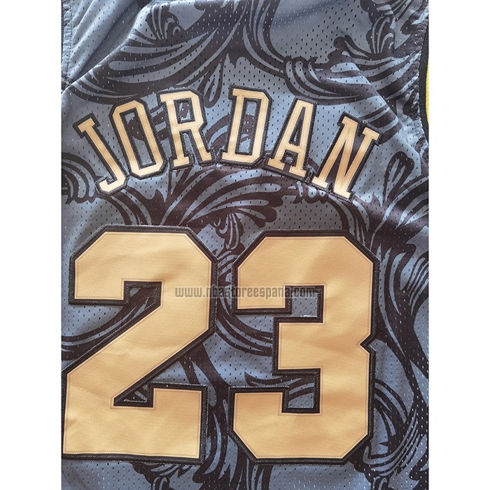 Camiseta Chicago Bulls Michael Jordan NO 23 Hardwood Classics Negro